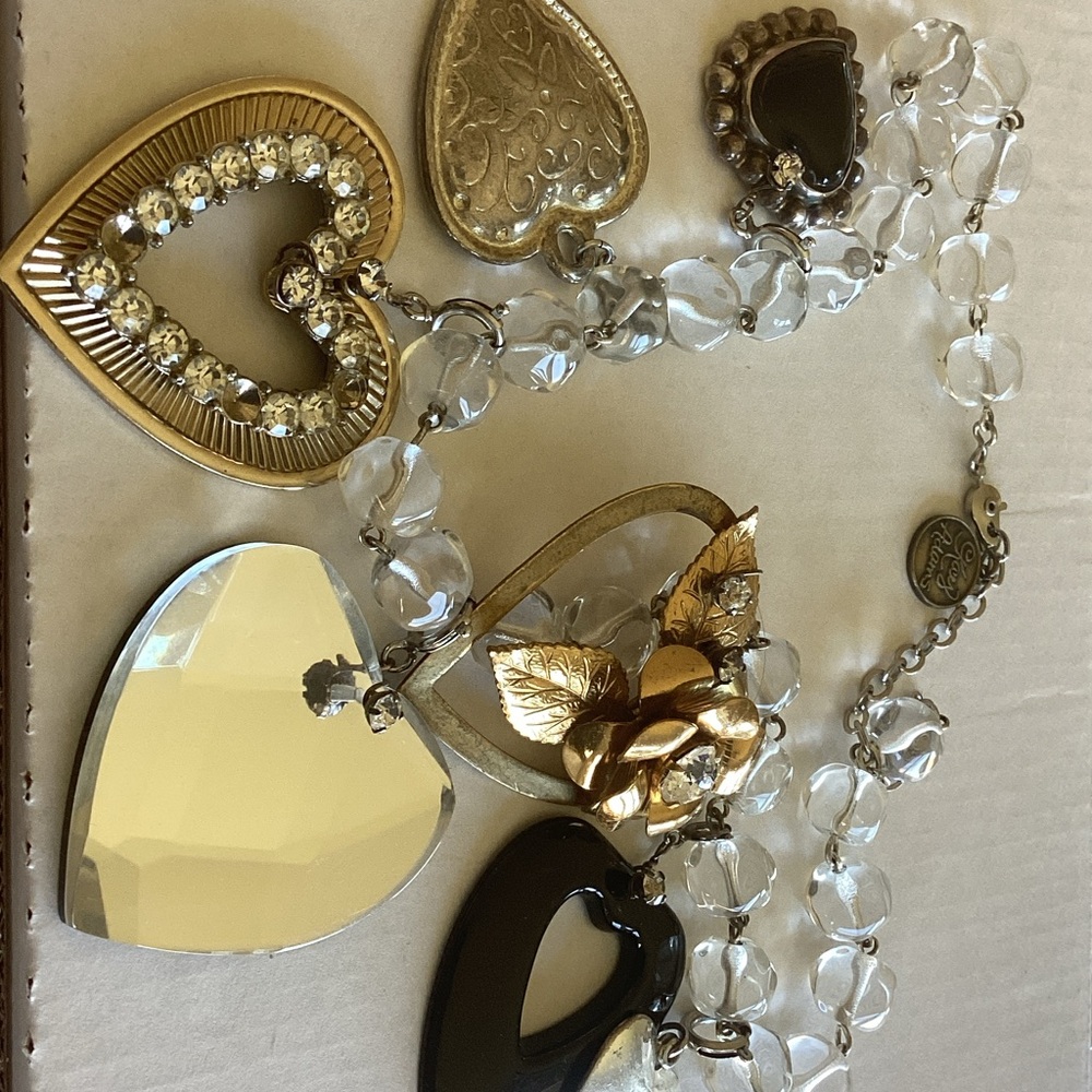 Gold and Silver Heart Necklace